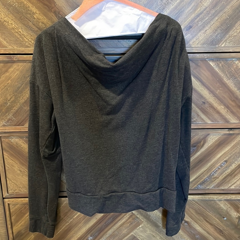 Open cross back ALO cowl neck sweater